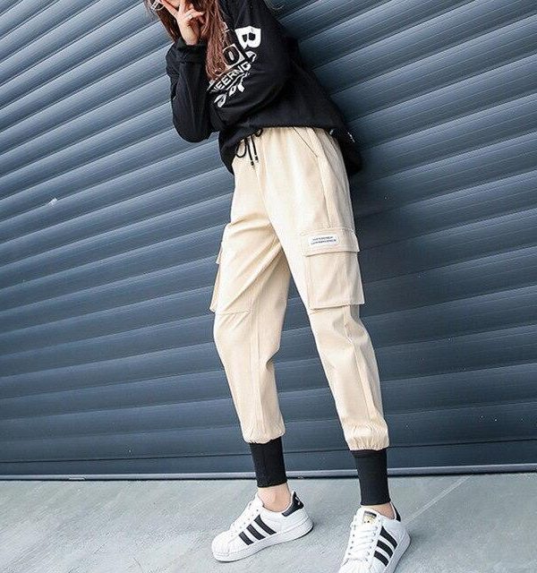 Autumn Hip Hop Cargo Pants Women Streetwear Trousers Women Harajuku BF Pants for Women High Waist Fashion Women's pants - Takalr