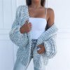 Loose Knitted Casual Cardigan Tops Women Long Sleeve Sweaters - Takalr