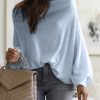 Batwing Sleeve Off Shoulder Long Sleeve T Shirt Women Solid Casual Loose Winter Tops Streetwear Spring Blusa Mujer - Takalr