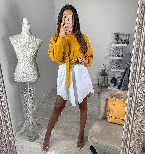 Fashion Round Neck Bow Bandage Patchwork  Long Sleeve Bandage Dress Casual Long Sleeve Women Shirt Dres  Shirt Dress Women - Takalr