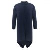 Fashion Women Dress Long Sleeve Shirt Dress Ladies Office Wear Casual Women Blue Turn-down Collar ButtonMini Dress - Takalr