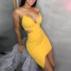 Front cut out bodycon dress women spaghetti strap dresses summer night club party dress bandage beach vestidos mujer - Takalr