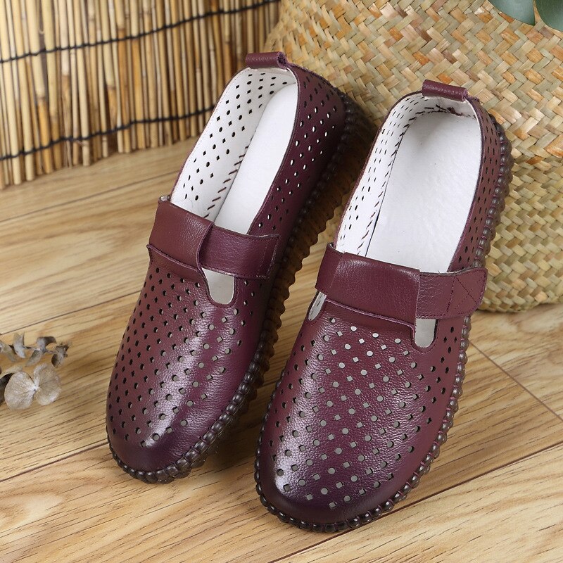Luxury oxford shoes for women flats vintage genuine leather loafers summer comfort shoes female ballerina shoe - Image 2