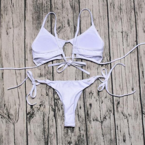 Sexy White Bikinis Push Up Bikini 2021 Hot Padded Bandage Low Waist Swimsuit Female Swimwear Women Brazilian Biquini - Takalr