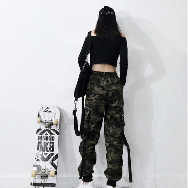 Spring Military Cargo Pants Women Camouflage Streetwear Casual Trousers Men Hip Pop High Waist Sweatpants Harajuku Loose Joggers - Takalr