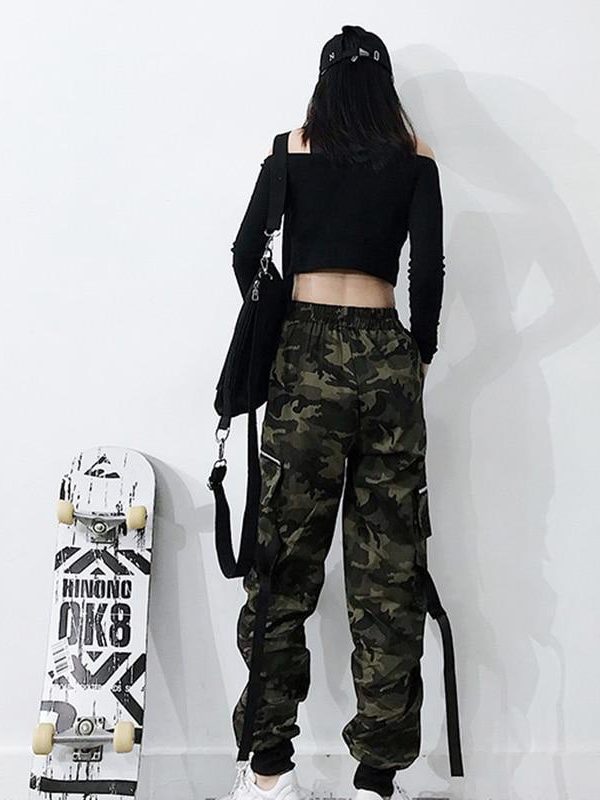 Spring Military Cargo Pants Women Camouflage Streetwear Casual Trousers Men Hip Pop High Waist Sweatpants Harajuku Loose Joggers - Takalr