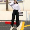 Spring Cargo Pants Student Sport Casual Sweatpants  Women Black High Waist Pocket Trousers Streetwear Womens Joggers Sweatpants - Takalr