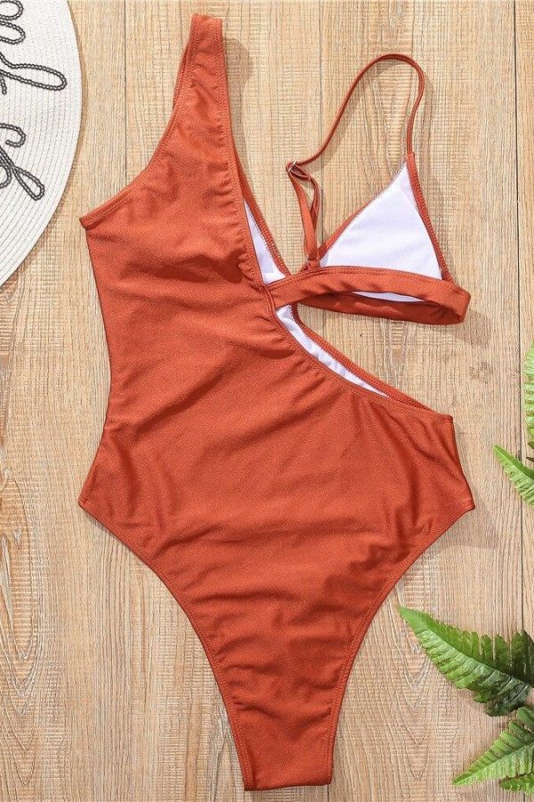 5 Colors Colorful Sexy Asymmetrical Women Swimwear One Piece Swimsuit Female Leopard Bather Bathing Suit Swim - Takalr