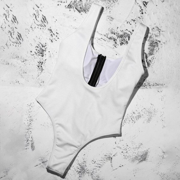 White Swimwear Women 2021 New Arrival Padded Zipper Patchwork Sexy One Piece Swimsuit Female Bathing Suit Monokini - Takalr