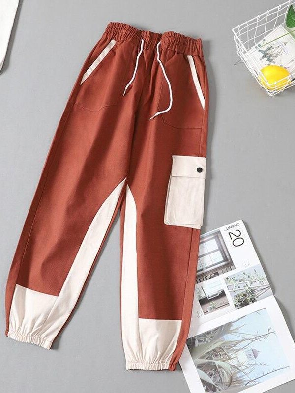 Spring Overalls Female Cargo Pants Loose BF Students High Waist Handsome Sweatpants Summer womens joggers sweatpants - Takalr