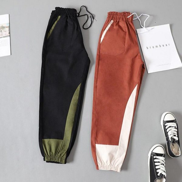 Spring Overalls Female Cargo Pants Loose BF Students High Waist Handsome Sweatpants Summer womens joggers sweatpants - Takalr