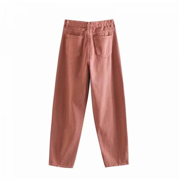 High Waist Cargo Pants Women Casual Mom Jeans - Takalr