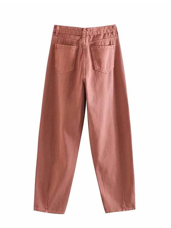 High Waist Cargo Pants Women Casual Mom Jeans - Takalr