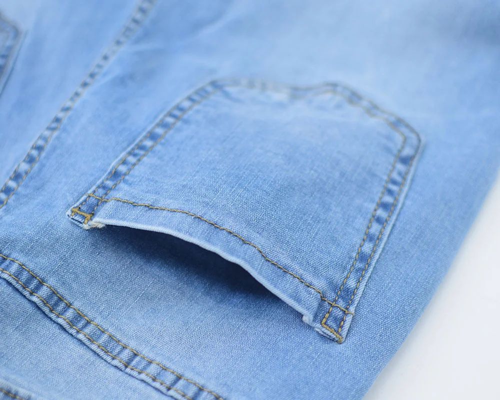 Women High Waist Stretch Jeans Ripped Micro Flare Street Pants - Image 16