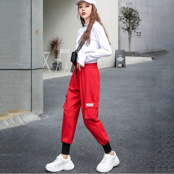 Autumn Hip Hop Cargo Pants Women Streetwear Trousers Women Harajuku BF Pants for Women High Waist Fashion Women's pants - Takalr