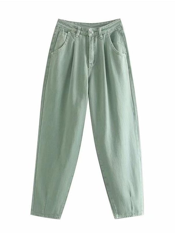 High Waist Cargo Pants Women Casual Mom Jeans - Takalr