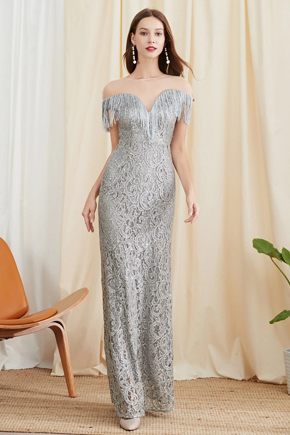 Women's Evening Party Prom O Neck Short Sleeves Embroidery Beaded Tassels Patchwork Elegant Long Dresses - Image 2