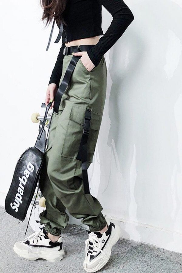 Women Army Cargo Pants High Waist pantsCamouflage Loose Joggers Women Hip Hop HaremPants Streetwear Harajuku Pants - Takalr