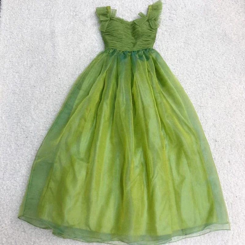 Women's Runway Dresses Spaghetti Straps Ruffles Bow Detaiing Ruched Bodice Elegant Long Party Prom - Image 7