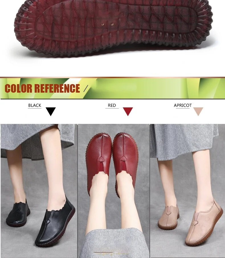 Genuine Leather Retro Shoes for Women Slip On Flats Ladies Casual Soft Loafers Female Spring Solid Driving Footwear - Image 6