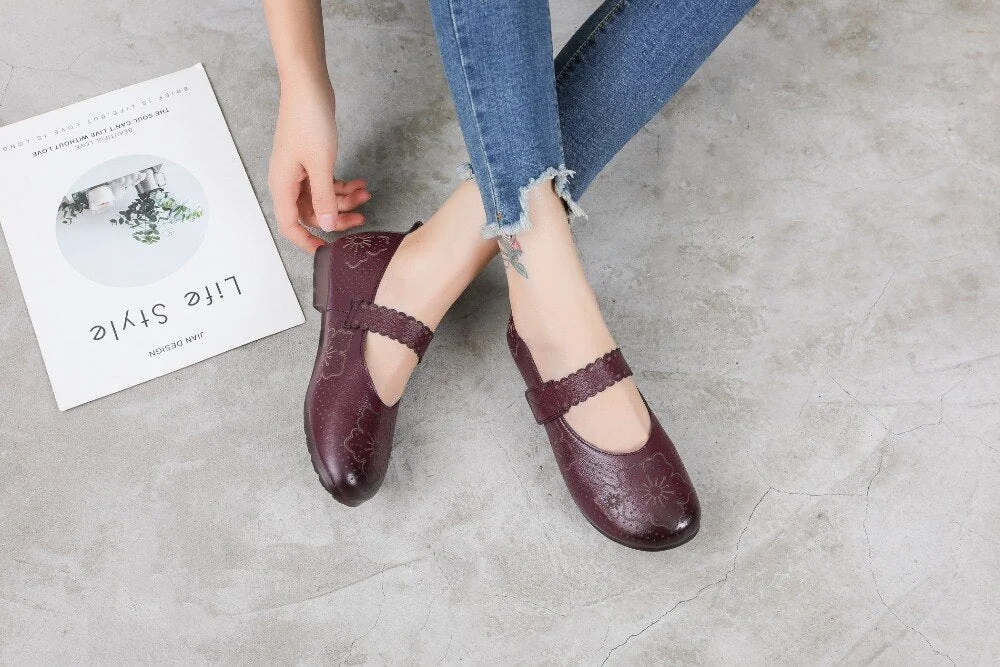 Genuine Leather Soft Bottom Women Flats Mother Shoes Comfort Oxford Shoes For Women Shoes Women Loafers Moccasins 35-42 - Image 16