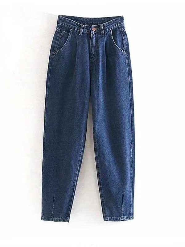 High Waist Cargo Pants Women Casual Mom Jeans - Takalr