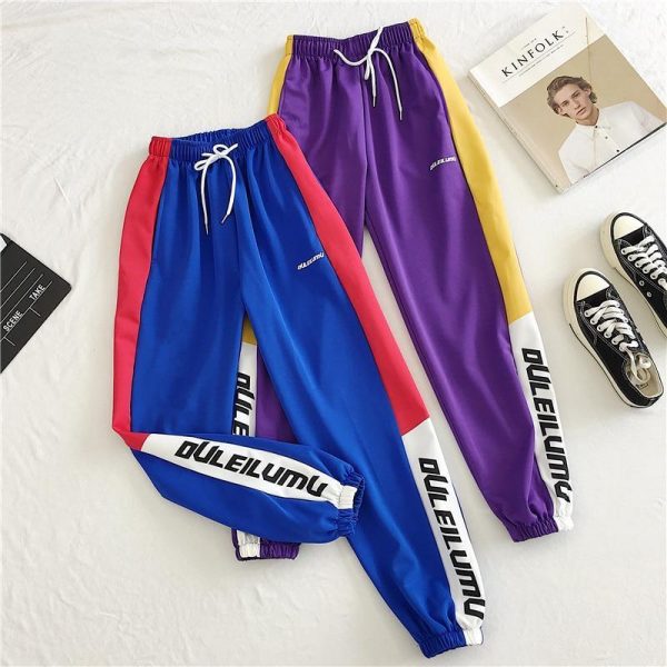 Loose Sports Pants Women Autumn  Students Harajuku BF casual Joggers Women Trousers  High Waist Chain Hip-hop Pants - Takalr