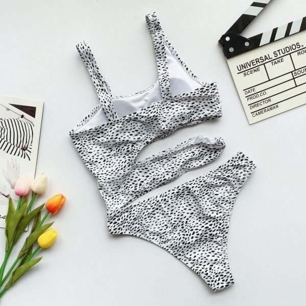 2021 Cut Out One Piece Swimsuit Female Sexy Push Up Monokini White High Cut Swimwear Women Beachwear New Bathing Suits - Takalr