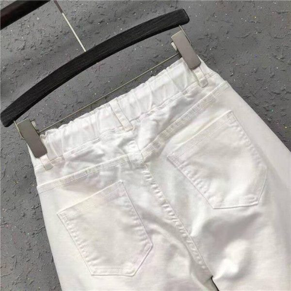 Nine points trousers jeans spring autumn Loose Joggers wide leg sweatpants women loose high waist carrot pants harem pants - Takalr