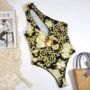 Sexy One Shoulder Printed  One Piece Swimsuit Women Swimwear Female With Belt Bather Bathing Suit Swim Lady - Takalr