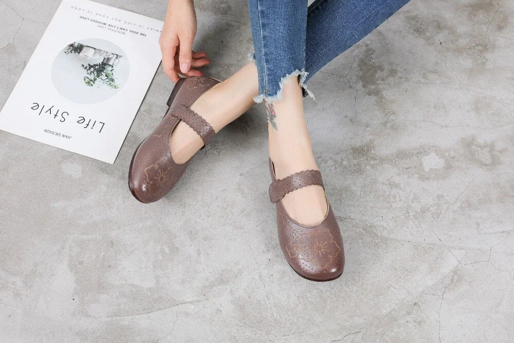 Genuine Leather Soft Bottom Women Flats Mother Shoes Comfort Oxford Shoes For Women Shoes Women Loafers Moccasins 35-42 - Image 27