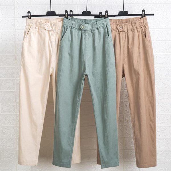 Summer Cotton Large size 5XL Cotton High Waist Women Pants Casual Pants Female Harajuku Loose Women Cargo pants - Takalr