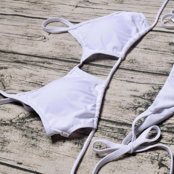 Sexy White Bikinis Push Up Bikini 2021 Hot Padded Bandage Low Waist Swimsuit Female Swimwear Women Brazilian Biquini - Takalr