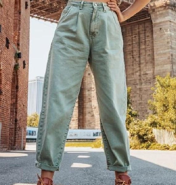 High Waist Cargo Pants Women Casual Mom Jeans - Takalr