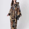 Women's Runway Dress O Neck Long Flare Sleeves Printed Tassels Loose Designer Elegant High Street Fashion Maxi Dress