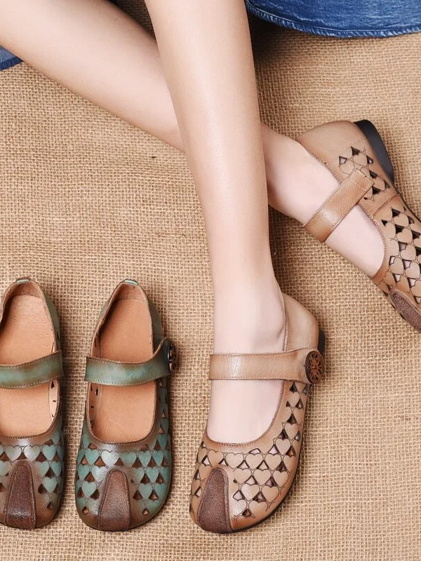 Genuine Leather Soft Bottom Women Flats Mother Shoes Comfort  Shoes For Women Shoes Women Loafers Moccasins