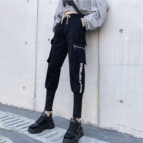 Spring  Cargo Pants Female Harajuku Loose BF Trousers Women Autumn High Waist Sports Casual Pants Women - Takalr