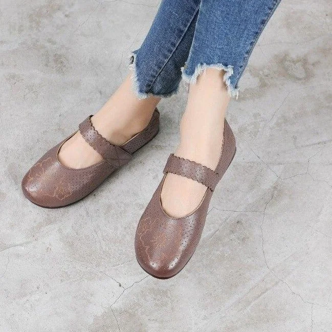 Genuine Leather Soft Bottom Women Flats Mother Shoes Comfort Oxford Shoes For Women Shoes Women Loafers Moccasins 35-42 - Image 2