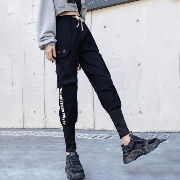 Spring  Cargo Pants Female Harajuku Loose BF Trousers Women Autumn High Waist Sports Casual Pants Women - Takalr