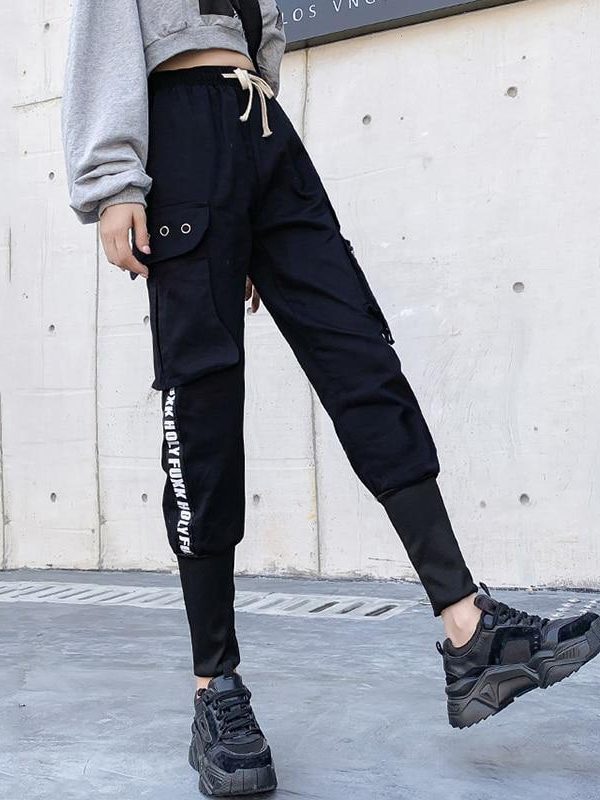 Spring  Cargo Pants Female Harajuku Loose BF Trousers Women Autumn High Waist Sports Casual Pants Women - Takalr