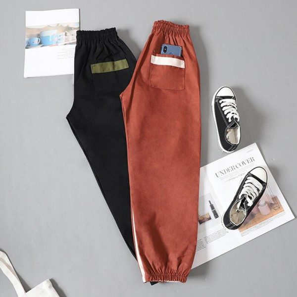 Spring Overalls Female Cargo Pants Loose BF Students High Waist Handsome Sweatpants Summer womens joggers sweatpants - Takalr