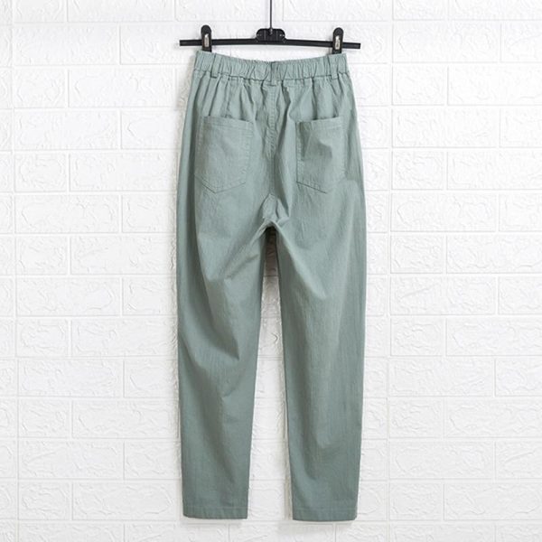 Summer Cotton Large size 5XL Cotton High Waist Women Pants Casual Pants Female Harajuku Loose Women Cargo pants - Takalr