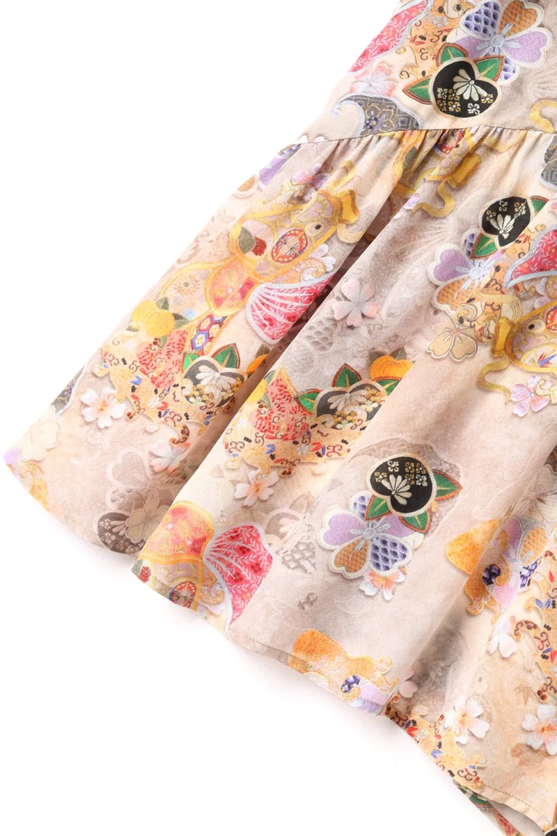 100% Women's Runway Dresses O Neck Ruffles Short Sleeves Embroidrey Lace Patchwork Printed Fashion Floral Dresses - Image 15