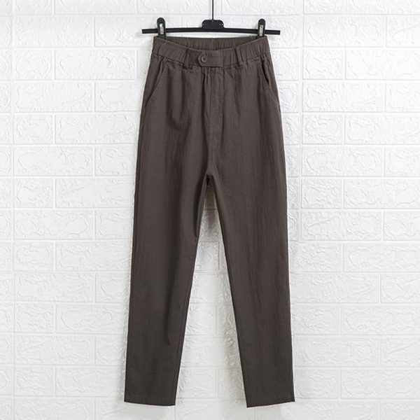 Summer Cotton Large size 5XL Cotton High Waist Women Pants Casual Pants Female Harajuku Loose Women Cargo pants - Takalr