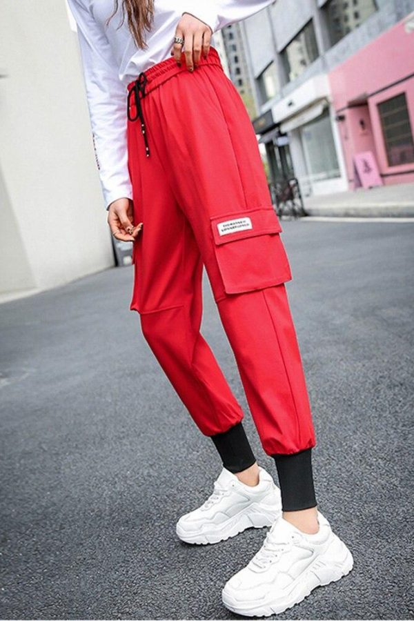 Autumn Hip Hop Cargo Pants Women Streetwear Trousers Women Harajuku BF Pants for Women High Waist Fashion Women's pants - Takalr