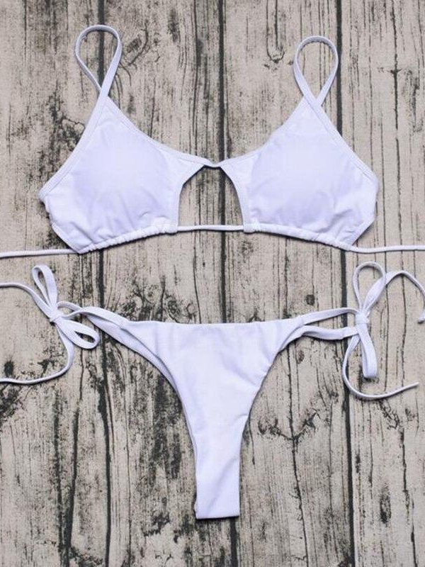 Sexy White Bikinis Push Up Bikini 2021 Hot Padded Bandage Low Waist Swimsuit Female Swimwear Women Brazilian Biquini - Takalr