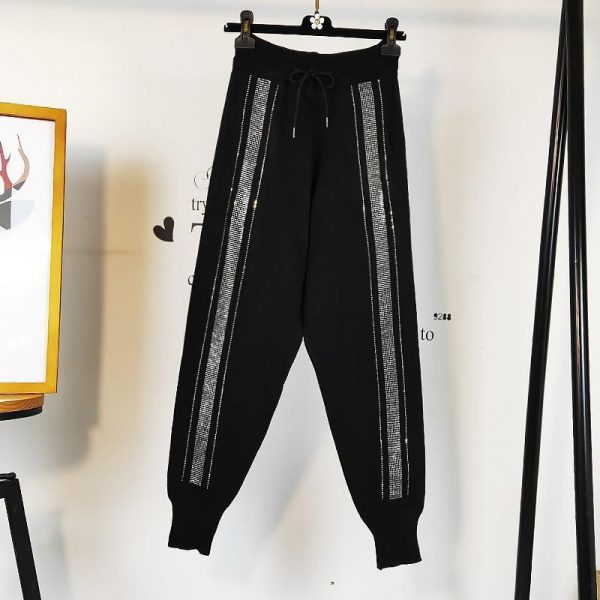 European Hot Drill Casual Sweatpants Women's Loose High Waist Pants Summer Patchwork Hippie Streetwear Trousers - Takalr