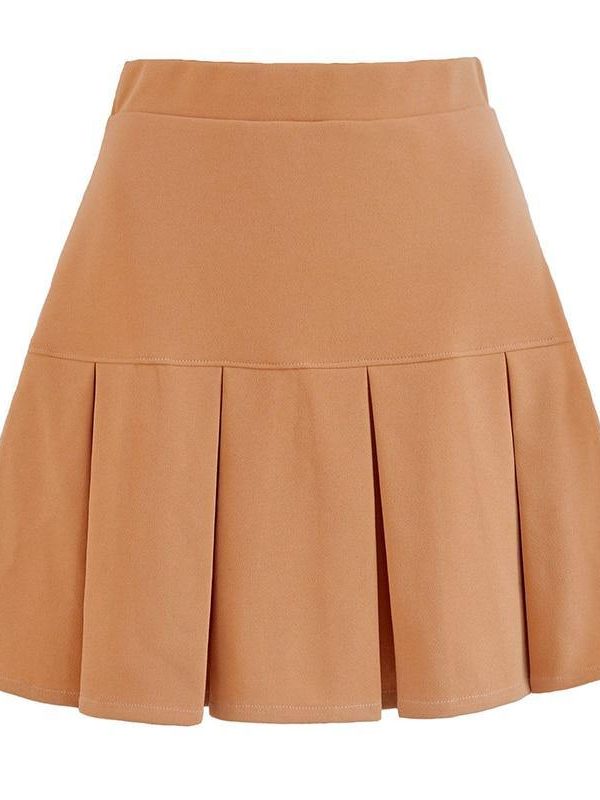 Sweetown White Solid Pleated Skirts Womens Preppy Style High Waist Casual 90s Mini Skirt Woman 2020 Y2K Fashion Streetwear - Takalr