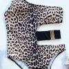 Leopard Swimwear Women Swimsuits Cut Out Monokini 2021 One Piece Bathing Suit Women Sexy One Shoulder Bodysuit Beach Wear - Takalr