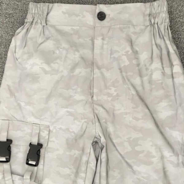 Spring Reflective Pants Women Mesh Patchwork Side Zipper Breathable Camouflage Pants Reflective beam Trousers - Takalr